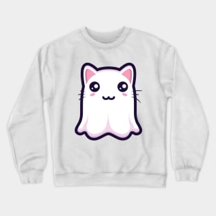 Kawaii Ghost Cat Crewneck Sweatshirt